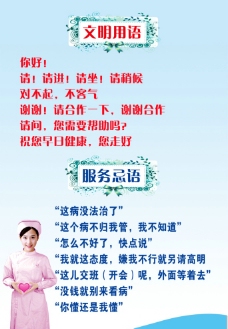 护士文明用语图片