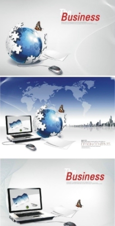 商业科技科技电脑海报商业图片