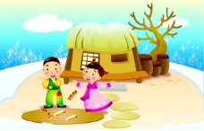 韩国插画 卡通儿童