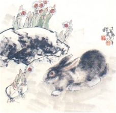 生肖兔国画19