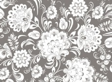 潮流素材黑白欧式古典花纹底纹