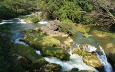 溪水戏石图片