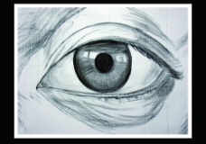人物素描手绘创意素描人物眼睛图片
