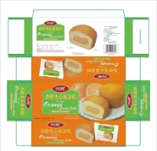 四洲香橙夹心派蛋糕包装盒图片