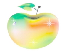 苹果 矢量图 素材 五彩苹果图片