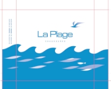 蓝色波浪logo广告宣传袋图片