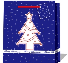 创意圣诞树圈圈礼品袋（蓝底）图片