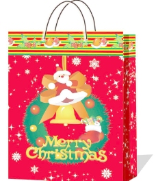 圣诞老人条纹星星礼品袋图片