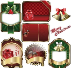 企业文化销售圣诞标签边框花边礼盒铃铛图片