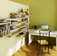 现代简约书房书桌室内空间图片