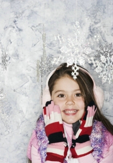圣诞女孩圣诞漂亮微笑小女孩图片