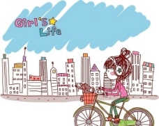 宠物狗女生的生活GirlsLife骑车图片