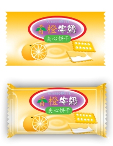 香橙牛奶饼干包装设计图片