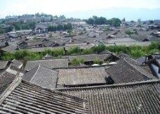 丽江古城屋顶图片