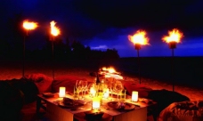 美食酒店毛里求斯酒店沙滩夜景图片