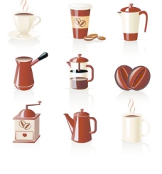 咖啡杯咖啡矢量素材图片